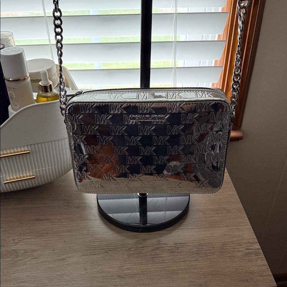 Michael Kors Silver Crossbody Bag